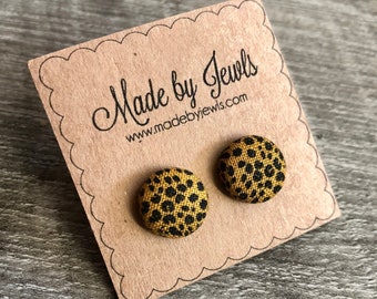 Leopard Stud Earrings, GD Cheetah, Indie Jewelry, Cool Stud Earrings, Cheetah Earrings, Animal Print Earrings, Hypoallergenic Posts