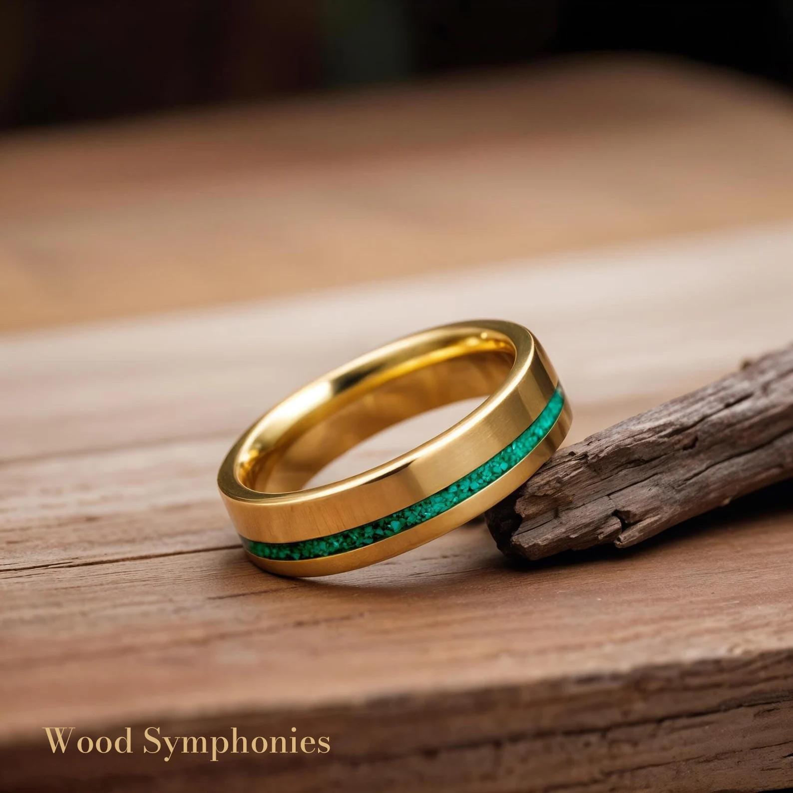 Green gold ring - Etsy 日本