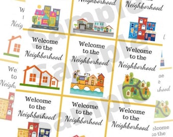 Welcome to the Neighborhood Printable Card - Etsy