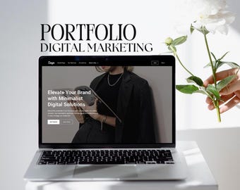 Digital Marketing Landing Page Figma Template | Editable Desktop and Mobile Design | UX UI Business Site | Downloadable Homepage Figma File