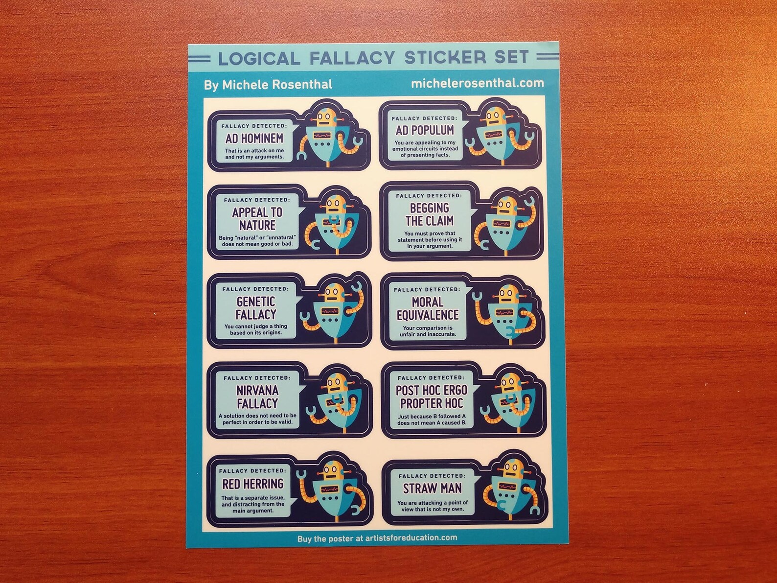 Logical Fallacy sticker sheet Etsy
