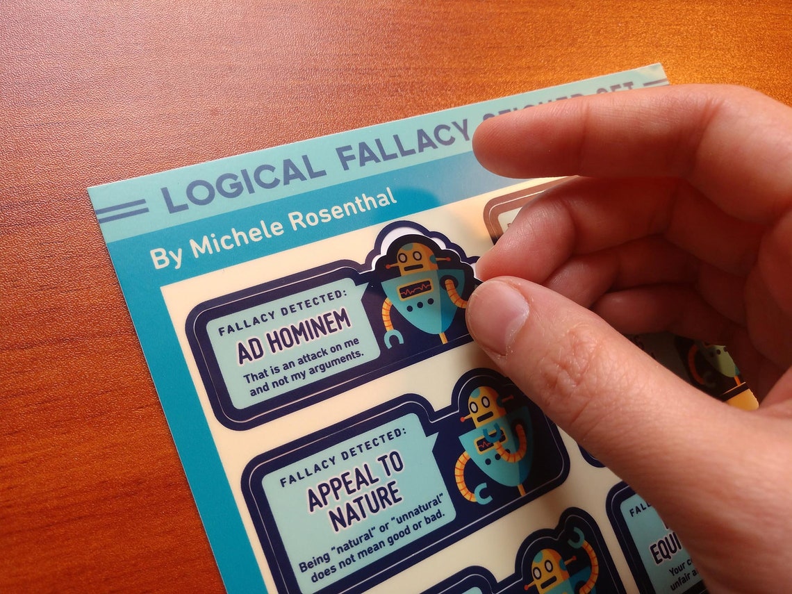 Logical Fallacy sticker sheet Etsy