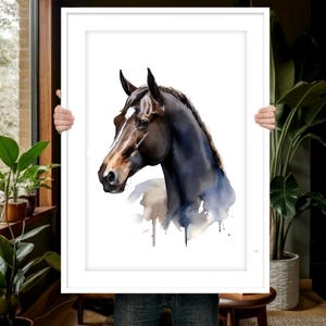 Ritratto di cavallo personalizzato, dipinto a mano ad acquerello di un cavallo, cavallo personalizzato, regalo del Texas, amanti dell'equitazione, regalo commemorativo per cavalli