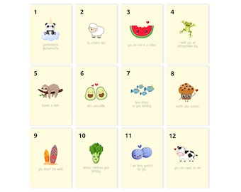 SET OF PUNCARDS, Pun Flat Greeting Cards, Pun Lovers Gifts Set Cards, funny Kraft Envelope Modern Cards