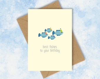 FISHING BIRTHDAY, Minimalist Angler Funny Birthday Fisherman Card, Fishing Lover Gift, Funny Postcard