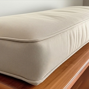 Custom Indoor Bench Cushion 2&quot; Thick – Made to Fit Your Window Seat, Banquette or Entryway – Foam Pad with Linen Cover