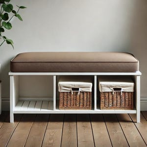 Custom Bench Cushion Cover, Waterproof Fabric, Handmade