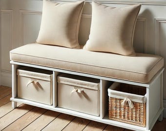 Custom Bench Cushion Cover, Waterproof Fabric, Kallax Cushion