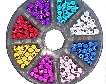 pangaeawalker® Wholesale A box of 4mm, 6mm 3D Illusion Acrylic Miracle Beads for Jewellery Making or Craft Projects
