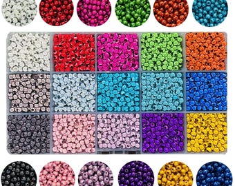 4mm 3D Illusion Acrylic Miracle Beads, a box of 4500pcs  (300pcs x 15 colours) Jewellery Making or Craft Projects