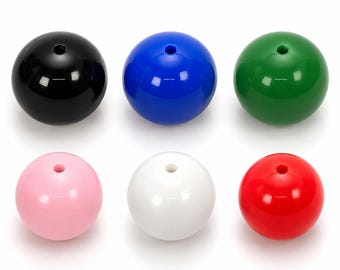 10 veelkleurige acrylbolkralen: zwaar uitgevoerd 30 mm rond voor zelf sieraden maken