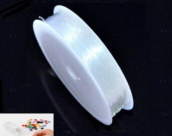 HUILEMEI 0.8mm Stretchy Elastic Cord – Rubber Beading Thread For Bracelet & Jewelry Making