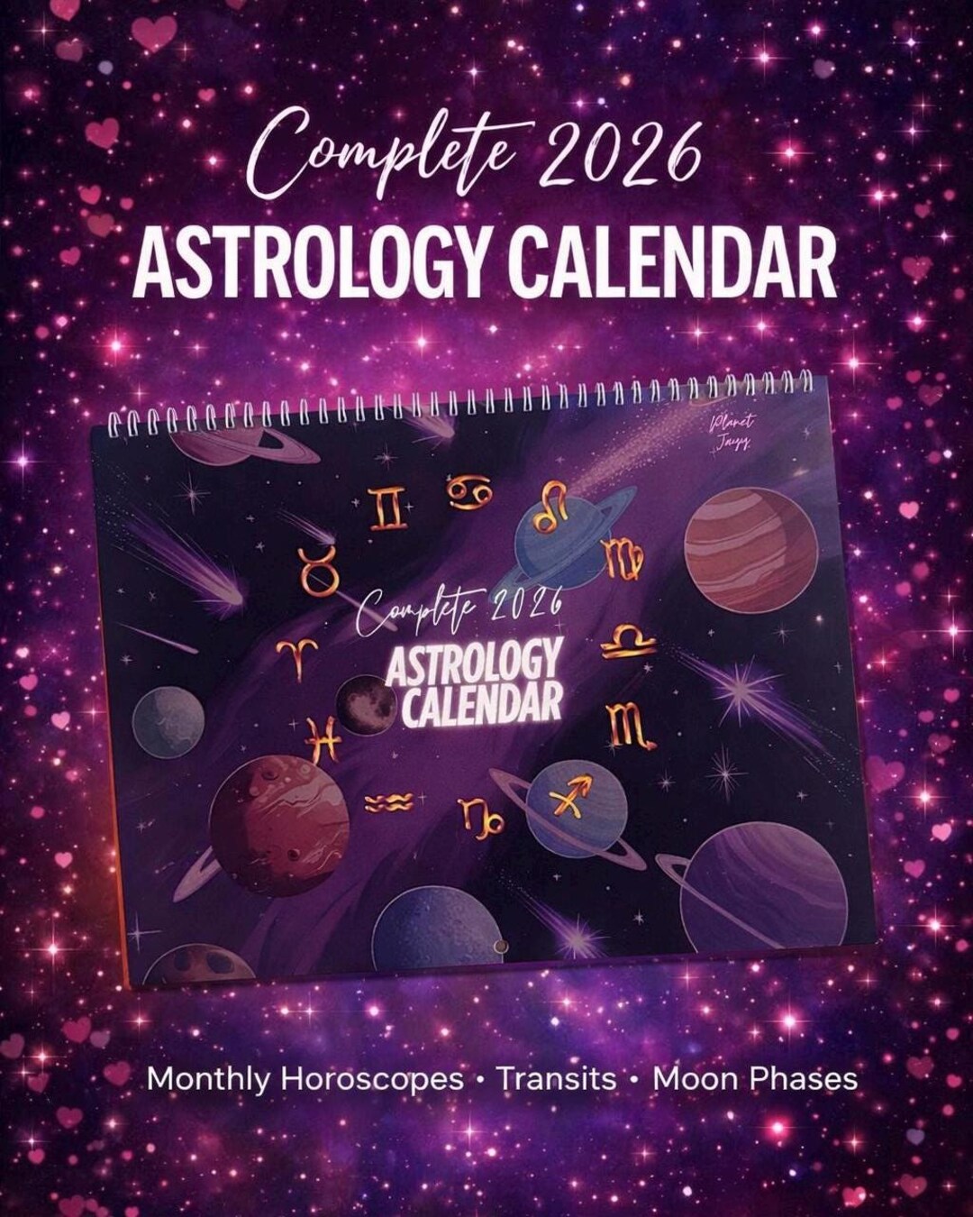 Astrology Wall Calendar 2026 | Moon Phases, Retrogrades, Transits ...