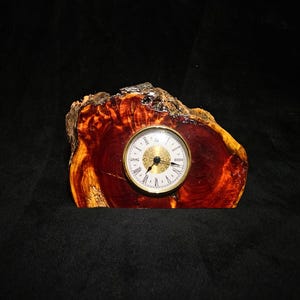Large Handcrafted Eastern Red Cedar Desk Clock