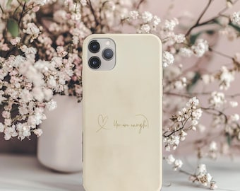 Aesthetic Phone Case - You Are Enough | Tough Case | Boho Phone Case | iPhone 13-17, Samsung S23-S25, Google Pixel | Self Love Gift