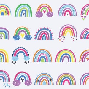 Rainbow SVG Bundle,Cloud,Weather svg,Rainbow,Cut file,Kids,Baby,PNG,Printable,Cricut,Silhouette