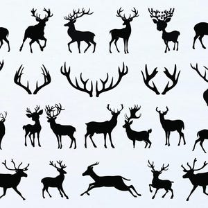 Deer SVG Bundle, Deer Clipart, Deer Forest svg, Cut files for Cricut, Forest svg, Forest Deer svg, Deer Head svg, Antlers svg, American Deer