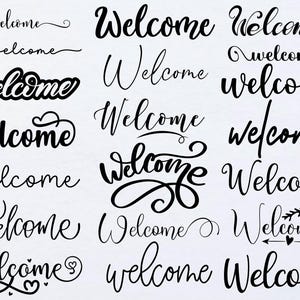 Lot de bienvenue SVG, Svg de panneau de bienvenue, maison, Svg de ferme, lot de bienvenue, fichier de bienvenue, fichier svg citations pour cricut, svg Silhouette