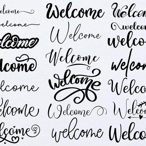 Welcome Stencil - Etsy