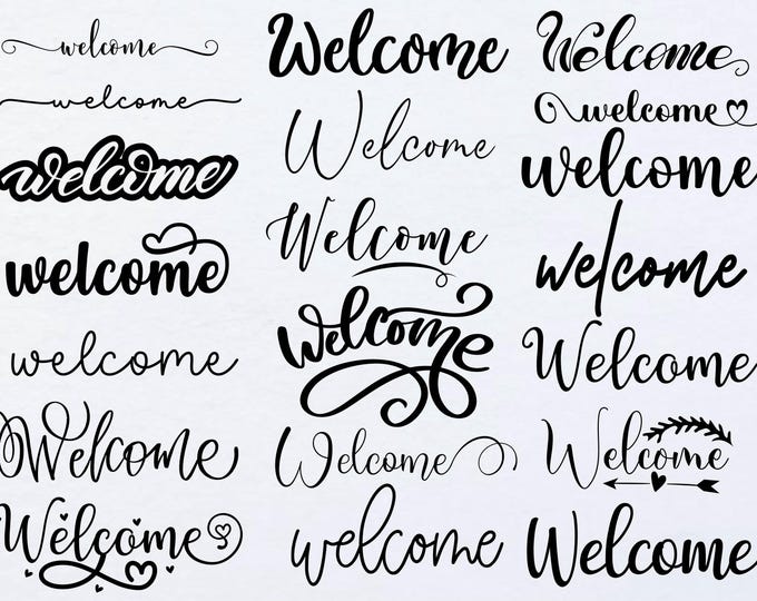 Welcome SVG, PNG - Welcome Calligraphy Svg, Farmhouse Svg, Welcome Sign ...