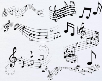 Music Notes Svg,Musical Notes Instant Download SVG,Music Notes PNG,Music Notes Cut Files For Cricut,Music Key,Music Notes Clipart