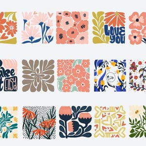 Abstract flower svg, png bundle, danish flower svg, retro flower svg, boho flower svg, floral png, boho floral png svg, groovy flower svg