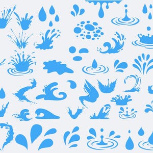 Water Drops Svg, Splash Svg, Water Svg, Rain Drops Svg, Raining Svg, Rain Svg, Water Droplet Cricut, Water Drop Vector, Water Drop Clip Art