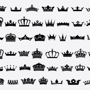Royal Crown Svg, Crown Svg Bundle, King Crown Svg, Queen Crown Svg, Crown Clipart, Princess Tiara Svg, Cricut, Silhouette, Instant Download