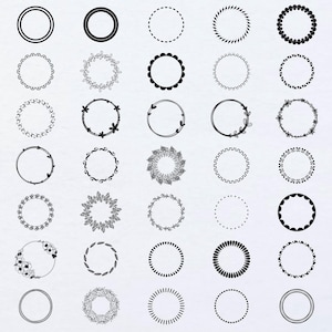 Circle Frame SVG| Cirlce SVG| Double Circle Frame SVG| Round Frame Svg| Doodle Circle Svg| Frame Svg| Circle Frame Decoration Wedding
