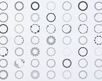 Doodle Circle Frame SVG Bundle | Wedding Decoration (Digital Download)