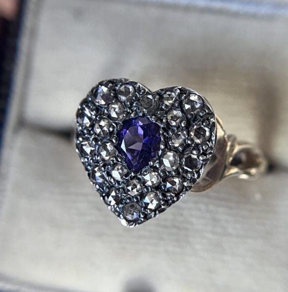 Victorian Amethyst Lover's Ring - image 3