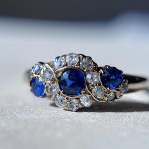 Late 19th Century Sapphire and Diamond Ring