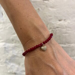 Bracelet with Colored Crystals and Pendant – Heart or Star