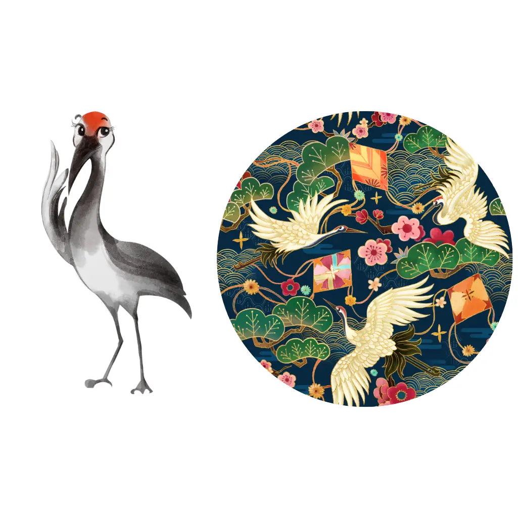 Japanese Crane Baby Pajamas – Bamboo Zippy, Footed or Footless for ...