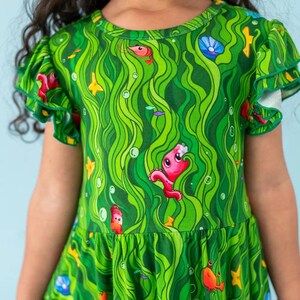 Kelp Forest Flutter Twirl Dress