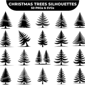 Scalable Christmas Tree Svg Bundle, Christmas Tree Silhouette, Christmas  Tree PNG Clipart, Christmas Cut Files For Circut