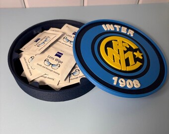 Inter Milan 3D Printed Stash Box: Forza Inter Logo, Soccer Fan Decor