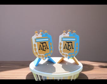 Argentina Soccer Team 3D Plaque: World Cup Trophy Wall Decor