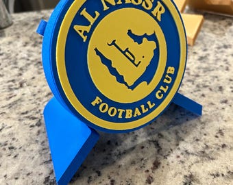 Al Nassr FC 3D Printed Plaque: Saudi Pro League Fan Art