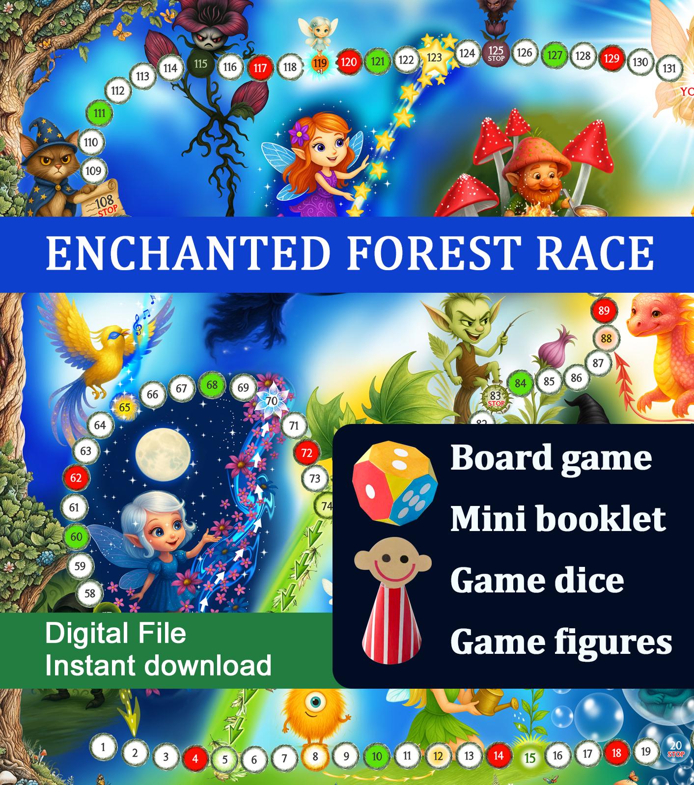 Printable Fairy Board Game for Kids – DIY Magical Forest Adventure ...