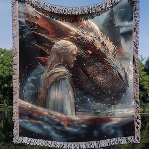 Abraxos Manon Woven Tapestry Blanket | TOG | Dark Academia & Literary Fandom Gift Decor | Booktok Kingdom of Ash Gift | Maas Blanket