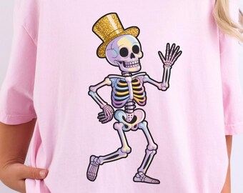 Pastel Skeleton Tee - Halloween Costume Shirt - Funny Skeleton Shirt