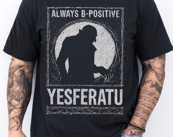 Yesferatu Comfort Colors Horror Movie Shirt Funny Vampire Nosferatu Tee Gothic Cinema Shirt for Classic Movie Fans