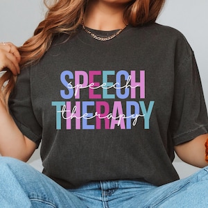 Camiseta Cores Confortáveis para Terapia da Fala SLP Presente para Fonoaudiólogo Camiseta para Fonoaudiólogo