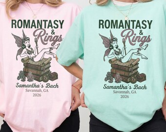 Camiseta de despedida de soltera "Novia Romántica" para fiestas literarias, camiseta de novia de fantasía para amantes de los libros, despedida de soltera literaria, regalo para felices para siempre.