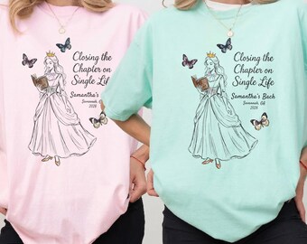 Camiseta de la Princesa Prometida para amantes de los libros, sudadera de despedida de soltera de cuento de hadas, camiseta personalizada de novia lectora de fantasía, atuendo de princesa lectora, regalo del próximo capítulo