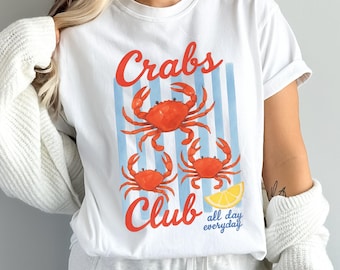 T-shirt Funny Crabs Club - Coastal Beach Lover-shirt