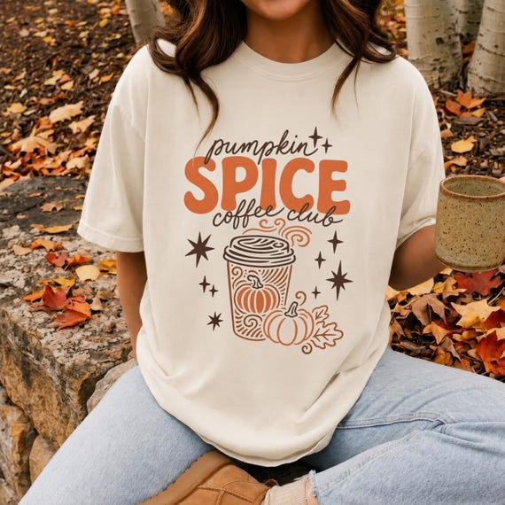 Pumpkin Spice Coffee Club Shirt, Pumpkin Spice Latte Tshirt, Womens Fall Sweatshirt, Preppy Fall Tee Pumpkin Season Shirt, Fall Graphic Tee