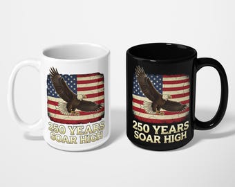 Weißkopfseeadler-Becher mit amerikanischen Flaggen-Design für 4