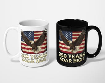 Weißkopfseeadler-Becher mit amerikanischen Flaggen-Design für 4